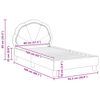 vidaXL Cama para niños con cabecero Morado 80 x 160 cm Terciopelo
