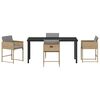 vidaXL Conjunto de Comedor de Jard&iacute;n 5 pcs Beige rat&aacute;n sint&eacute;tico