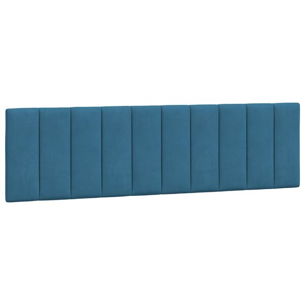 vidaXL Cabecero de cama acolchado Hanko terciopelo azul 180 cm