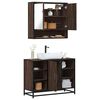 vidaXL Set de muebles baño 2 pzas madera contrachapada marrón roble
