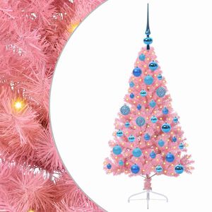 vidaXL &Aacute;rbol de Navidad Artificial Preiluminado Rosa 120 cm PVC