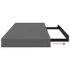 vidaXL Estantes flotante de pared 4 uds MDF gris brillo 60x23,5x3,8 cm
