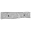 vidaXL Muebles para TV de pared 2 uds gris hormig&oacute;n 100x34,5x40 cm