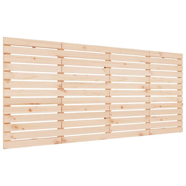 vidaXL Cabecero de cama de pared madera maciza de pino 206x3x91,5 cm
