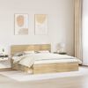 vidaXL Estructura de cama Sonoma 200 x 200 cm Madera de pino macizo