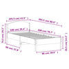 vidaXL Estructura cama sin colch&oacute;n madera maciza pino blanca 100x200cm