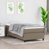 vidaXL Cama box spring con colch&oacute;n tela gris taupe 90x200 cm