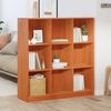 vidaXL Librer&iacute;a Marr&oacute;n cera 104 x 33 x 110 cm Madera de pino macizo