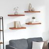 vidaXL Estante de pared 4 pcs Rojo 50 x 23 x 4 cm Madera de ingenier&iacute;a