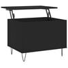 vidaXL Mesa de centro madera contrachapada negro 60x44,5x45 cm