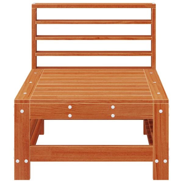 vidaXL Sof&aacute; Medio de Jard&iacute;n Pino macizo Marr&oacute;n Cera