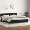 vidaXL Cama box spring con colch&oacute;n terciopelo negro 180x220 cm