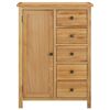 vidaXL Armario de madera maciza de roble 76x52x105 cm