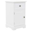 vidaXL Mesita de noche madera de pino 35x32x59 cm