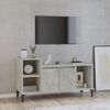 vidaXL Mueble para TV madera contrachapada gris hormigón 100x35x55 cm
