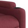 vidaXL Sillón de masaje reclinable eléctrico tela rojo tinto