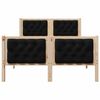 vidaXL Estructura de cama Negro 120 x 190 cm Madera de pino macizo