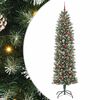 vidaXL &Aacute;rbol Navide&ntilde;o Artificial Delgado Verde y blanco 240 cm