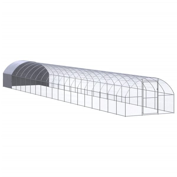 vidaXL Gallinero de exterior de acero galvanizado 3x20x2 m