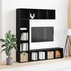 vidaXL Estante de libros 3 pcs Roble Negro 36 x 30 x 143 cm