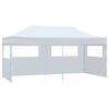 vidaXL Carpa de fiestas plegable paredes laterales acero blanco 3x6 m