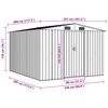 vidaXL Caseta de jardín metal antracita 257x298x178 cm