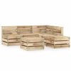 vidaXL Set de muebles de jard&iacute;n 6 pzas madera de pino impregnada verde