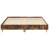 vidaXL Estructura de cama sin colch&oacute;n madera roble ahumado 150x200 cm
