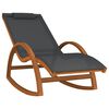 vidaXL Mecedora de textileno gris y madera maciza de &aacute;lamo