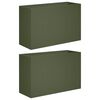 vidaXL Macetero de Jard&iacute;n 2 uds. Verde oliva 80 x 30 x 40 cm