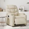 vidaXL Sill&oacute;n reclinable el&eacute;ctrico de cuero sint&eacute;tico crema