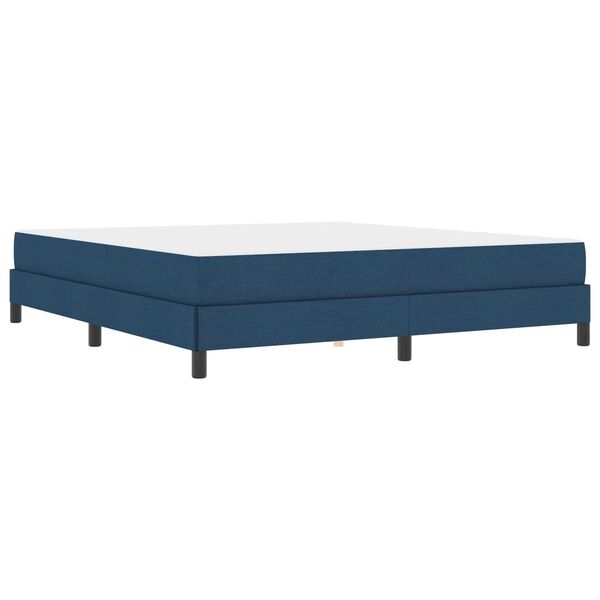 vidaXL Cama tipo Box Spring con colch&oacute;n Azul 180 x 200 cm tela