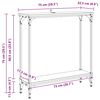 vidaXL Mesa Consola con estante Madera envejecida 75 x 22,5 x 75 cm