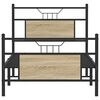 vidaXL Estructura de cama sin colchón madera roble Sonoma 75x190 cm