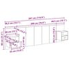 vidaXL Cabecero con Mueble con caj&oacute;n 3 pcs Madera envejecida