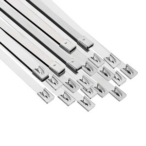 vidaXL Atadura de Cables 25 uds. 7,9 x 600 mm Plateado