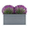vidaXL Arriate de jard&iacute;n de acero galvanizado gris 100x40x45 cm