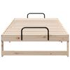 vidaXL Estructura de cama Marrón 75 x 190 cm Madera de pino macizo