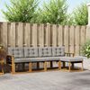 vidaXL Conjunto de sof&aacute;s de exterior 5 pcs Gris Natural y Claro