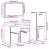 vidaXL Juego de muebles de ba&ntilde;o 4 pcs Marr&oacute;n Madera de ingenier&iacute;a