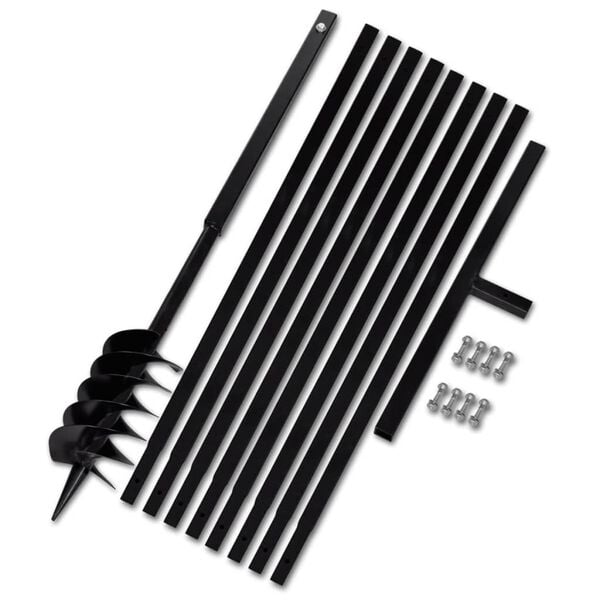 Taladro De Tierra Con Mango 120 mm Con Tubo De Extensi&oacute;n 9 M Acero