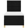 vidaXL Cama Box Spring LED con colch&oacute;n Negro 90 x 200 cm tela
