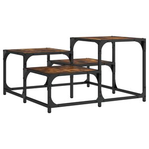 vidaXL Mesa de centro madera de ingeniería roble ahumado 68x68x40 cm