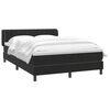 vidaXL Cama box spring con colch&oacute;n terciopelo negro 160x220 cm