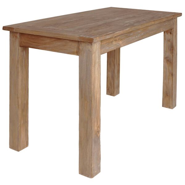 vidaXL Mesa de comedor de madera maciza de caoba 120x60x77 cm
