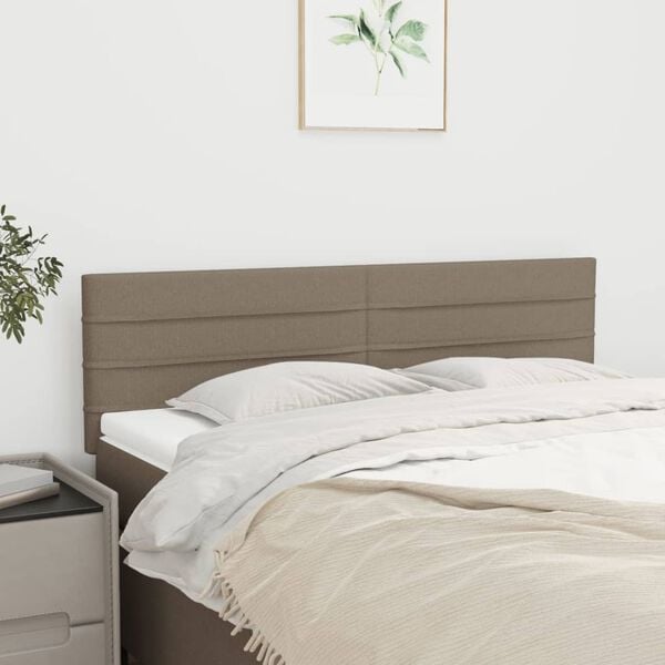 vidaXL Cabeceros tela gris taupe 144x5x78/88 cm