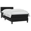 vidaXL Cama box spring con colch&oacute;n cuero sint&eacute;tico negro 80x220 cm