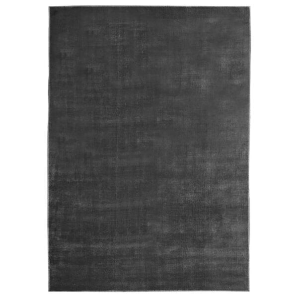 vidaXL Alfombra lavable plegable poli&eacute;ster gris antracita 160x230 cm