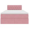 vidaXL Cama con almacenamiento Rosa 120 x 190 cm Terciopelo