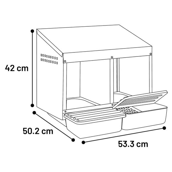FLAMINGO Ponedero de interior para gallinas con 2 nidos Julie verde